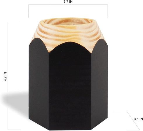 GEGUTON Pen Holder with Pencil Shape Design, Accessories Holders for Desk Organizers, Black