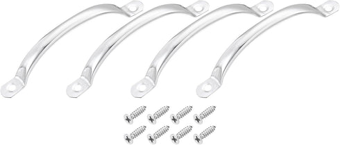 uxcell 4Pcs Stainless Steel Door Pull Handles, 120mm/4.72" Long with Screws, Cabinet Drawer Hardware Handles