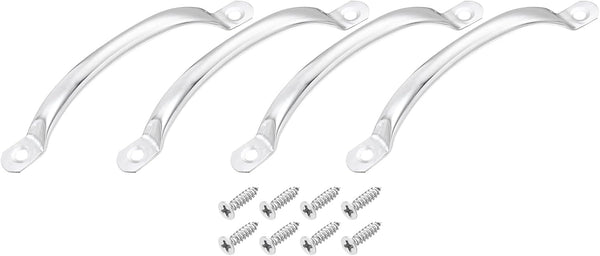 uxcell 4Pcs Stainless Steel Door Pull Handles, 120mm/4.72" Long with Screws, Cabinet Drawer Hardware Handles
