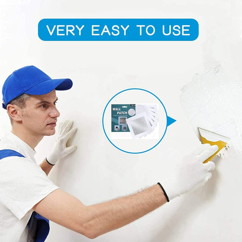 Drywall Repair Patch 4 Inch 6 Pack, Self Adhesive Fiberglass Wall Repair Kit, Aluminum Metal Sheetrock Ceiling Patch