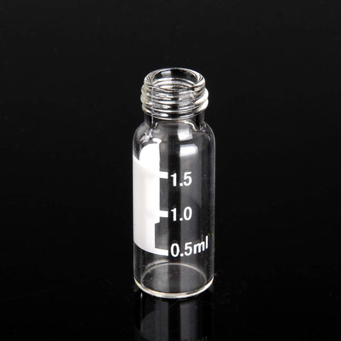 Autosampler Vials, 2mL Clear Sample Vials with Write-on Spot and Graduations, Pack of 100