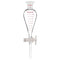 stonylab Graduated Separatory Funnel, 60 ml Heavy Wall Pear-Shaped Borosilicate Glass with PTFE Stopcock
