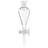 stonylab Graduated Separatory Funnel, 60 ml Heavy Wall Pear-Shaped Borosilicate Glass with PTFE Stopcock