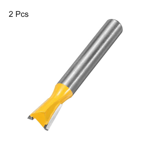 2pcs 5/16" 1/4" 14 HARFINGTON Dovetail Router Bit Diameter Shank Tungsten Carbide Degree Dovetail Joint Drill Bit