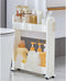 LYFJMUS 3.5 ''Slim Rolling Storage Cart with Wheels Bathroom Storage Cart Mobile Shelving