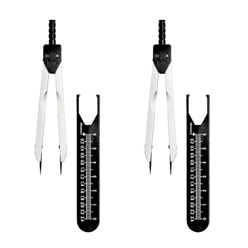 Electrocardiogram Caliper Black Calipers, Electrocardiogram Divider for Nursing (Black-2pcs)