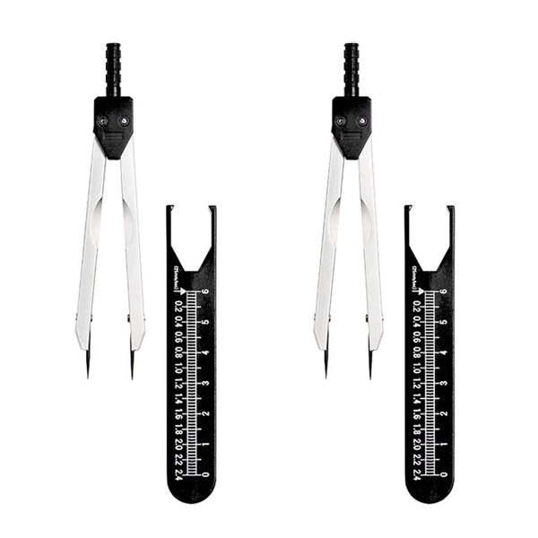 Electrocardiogram Caliper Black Calipers, Electrocardiogram Divider for Nursing (Black-2pcs)