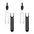 Electrocardiogram Caliper Black Calipers, Electrocardiogram Divider for Nursing (Black-2pcs)