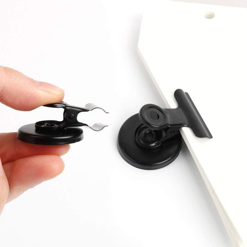 VNDUEEY 20 Pack Black Fridge Magnets, Heavy Duty Magnetic Clips for Whiteboard, Locker, Photo Displays at Home