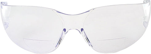 3.0x Z87.1 Global Vision Rider Bifocal Safety Motorcycle Riding Sunglasses Clear Frame Clear Magnification Clear Lens