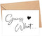 WallaDesign Guess What Card - Baby Announcement Card - Pregnancy Announcement Cards -