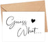 WallaDesign Guess What Card - Baby Announcement Card - Pregnancy Announcement Cards -
