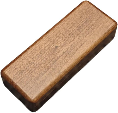 SOLYUJ 2Slots Fountain Pen Collector Organizer - Handmade Pen Case Walnut Wood Pen Protective Sleeve Cover Pen Storage