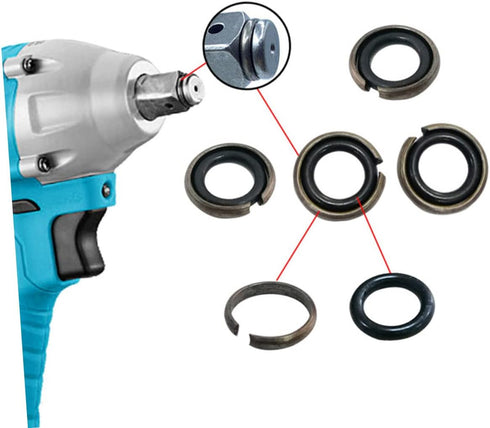 BESTonZON 12 Sets Wrench-Ring Impact Wrench Socket Retainer, 3/4 to 1/2 Impact Adapter Retainer Ring