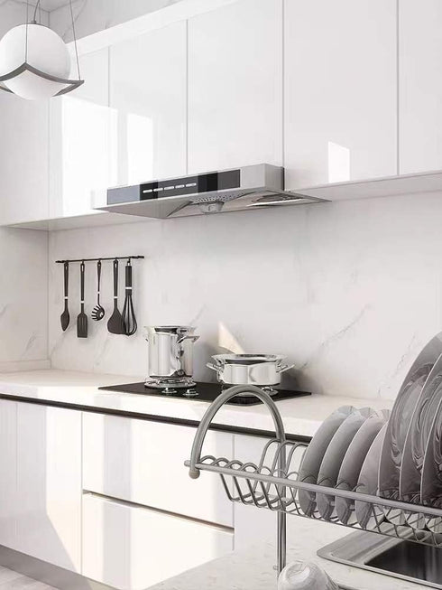 Glossy White Contact Paper for Countertops Removable Contact Paper White Peel and Stick Wallpaper Waterproof Easy to Clean Vinyl Roll Decorative Kitchen Cabinet Table Closet 15.8''x78.7'' by Toduso