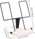 MSDADA Metal Book Stand for Desk: Adjustable Cookbook Holder, Portable Documents Holder, Sturdy Typing Stand