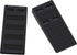 Thin Door Stop Rubber Wedge - Flexible Non-Scratching Door Holder for Bottom of Door, Smart Stackable Design - Black