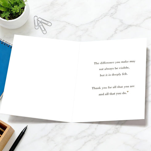 LiuuLi Thank You Card with Envelope for Women Her, Appreciation Gift for Teacher Workers Employees Coach