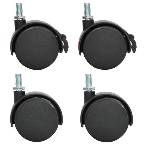 VIZ-PRO Mobile Whiteboard Caster Wheels, Black, Set of 4 for Easy Mobility