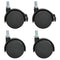 VIZ-PRO Mobile Whiteboard Caster Wheels, Black, Set of 4 for Easy Mobility