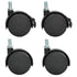 VIZ-PRO Mobile Whiteboard Caster Wheels, Black, Set of 4 for Easy Mobility
