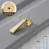 SKFGNX Hardware,5 Gold Cabinet Pulls Solid Zinc Alloy Kitchen Cupboard Single Hole for Bedside Table Handle Drawer