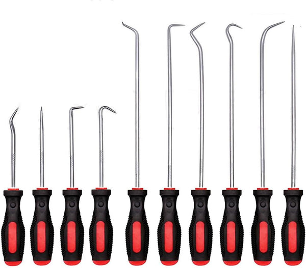 10pcs Precision Pick and Hook Set, Automotive Tool Set for Oil Seal/O-Ring Gasket Removal
