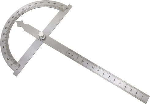 Haidong Angle Measuring Instrument, Stainless Steel Protractor with Rotary Arm for Woodworking Degree Measurement