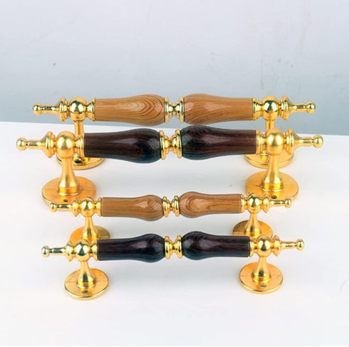 IBOWZ 2 Kitchen Cupboard Handle Pieces Drawer Handle Wood Handles Base Made of Solid Zinc Alloy Cupboard Knobs Cabinet