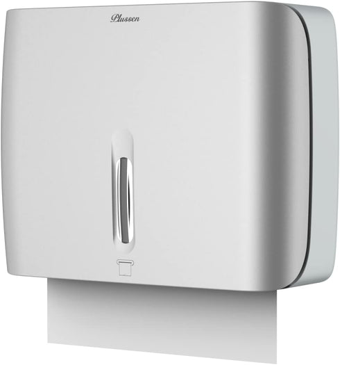 Paper Towel Dispenser Wall Mount Commercial & Home Use ABS Matte Silver