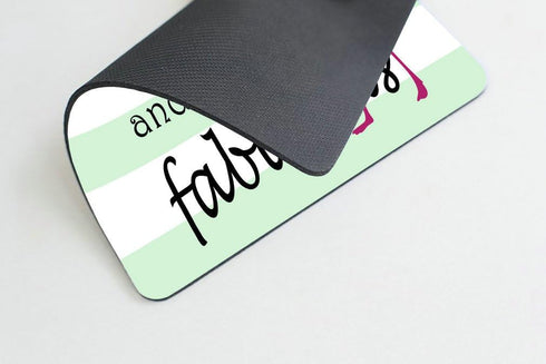 pingpi Flamingo Quote Mouse Pad, Stand Tall & Be Fabulous, Personalized Non-Slip Rubber