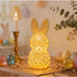 Generic 3D Easter Hollow Rabbit Lamp Bunny Lighted Figurine Print Hollow Out Bunny Lamp Light up Easter Rabbit Statues