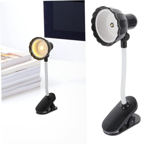 VOSAREA Mini Clip LED Desk Lamp Delicate Micro Clamp Light for Reading Bedroom Dorm Students Portable Table Lighting
