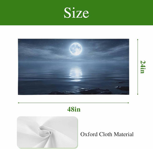 Yukro 1 Pack Night Ocean Fluorescent Light Covers for Ceiling Lights Natural Scenery Moonlight Sparkling Water Magnetic