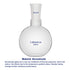 Glass 250ml Single Neck Boiling Flask with 24/40 Standard Taper Outer Joint, 250ml Flat Bottom