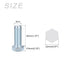 Hex Bolts (M14-1.5x40mm) 10Pcs, 8.8 Grade Carbon Steel Zinc Plated Fully Threaded Hex Head Screw Bolt for Furniture