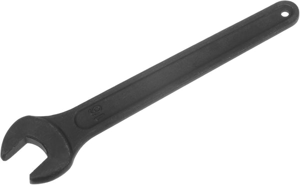uxcell 16mm Single Open End Spanner, High Tensile Steel Wrench Hand Tool for Automotive Repair, Black