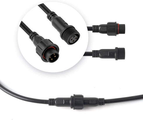 BTF-LIGHTING 4 Pin Electrical Connector 20AWG IP65 Male Female Connector 7.87in/20cm Extension Cable for LED Strip