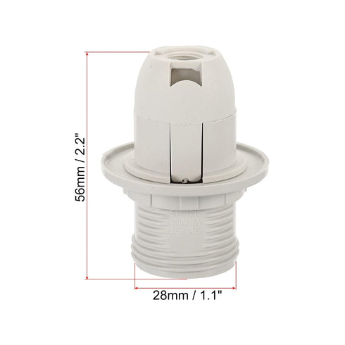250V E14 56x28mm 28mm Bulb Pack 3 MECCANIXITY Threaded Light Socket Base Screw Thread Lamp Holder for LED Retro Pendant