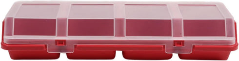 ShanLily 2Pcs Small Parts Storage Organizer With Lid Stackable Nail Screw Container Divider Garage Craft Tools Hardware