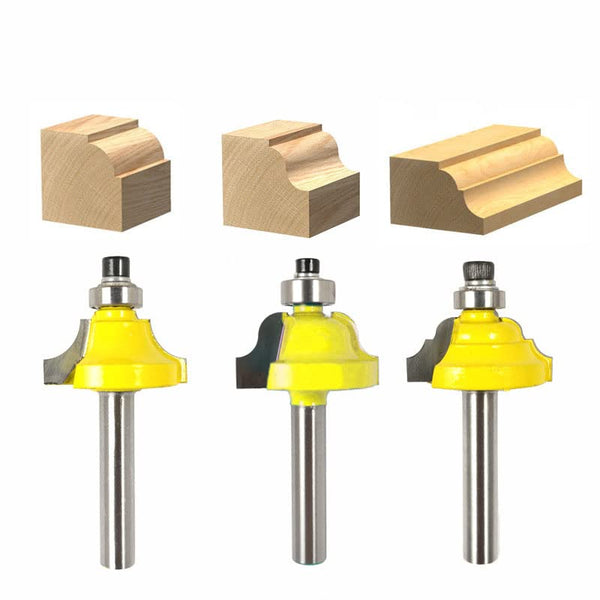 1/4 Inch Shank Forming Roundover Beading Router Bit Set Includes Beading Bit,
