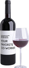 Funny Coworker Gift Wine Bottle Label + Holiday Greeting Card I Love