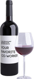 Funny Coworker Gift Wine Bottle Label + Holiday Greeting Card I Love