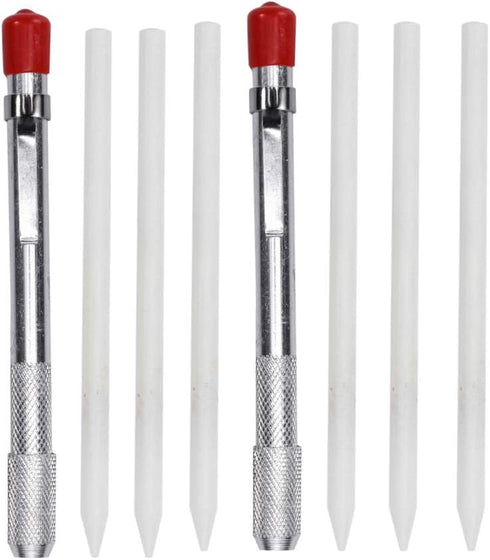2 Soapstone Holders Round with 6 Refills, Soapstone Pens for Welding Tools and Welders Markers
