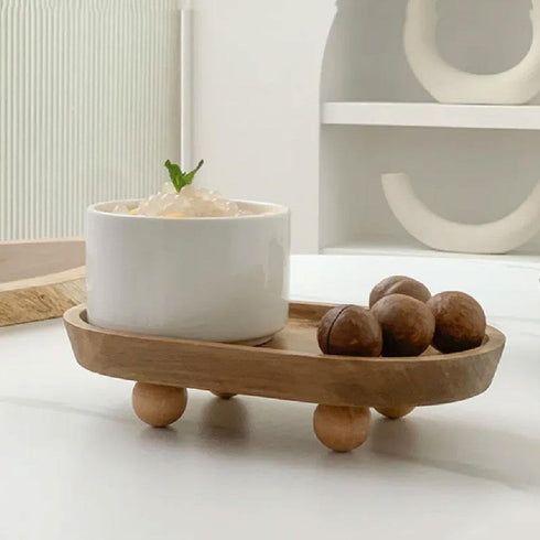 Generic 7 Inch Wooden Riser for Display, Wood Pedestal Stand for Farmhouse Tabletop Entry Table Centerpieces Decor