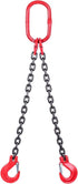 Chain Sling 2/5 Inch X 5 Ft, 4410lb Double Leg with Sling Hooks, Grade 80 Alloy Steel Engine Chain Hoist Lifts