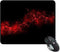 Ergonflow Red Color Paint Explosion Burst Mouse Pad, Black Background, Rectangle 240x200x3mm