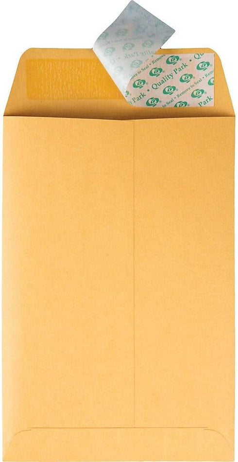 Quality Park 6 x 9 Catalog Mailing Envelopes, Redi-Strip Self Seal, 100 per Box