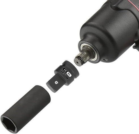 4PCS Impact Socket Adapter and Reducer Set: 1/2" to 3/8", 3/8" to 1/2", 3/8" to 1/4", 1/4" to 3/8" Drive Socket Adapter