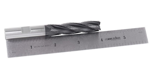 Accusize Industrial Tools 1/2'' Dia, M42 8% Cobalt Tialn Roughing End Mill, 1/2'' Shk Dia, 4 Flute, 1102-0120